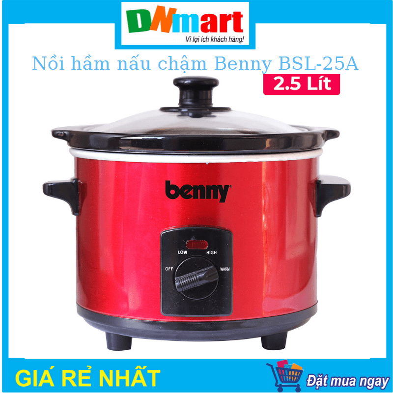 Nồi hầm nấu chậm Benny BSL-25A dung tích 2.5L