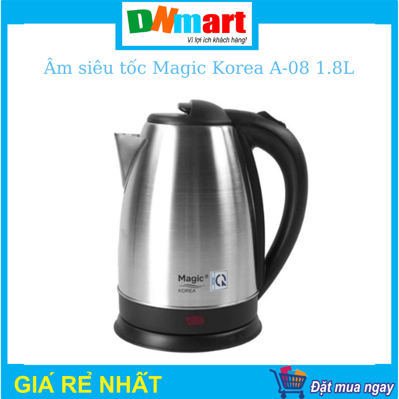 Ấm siêu tốc Magic Korea A-08 inox dung tích 1.8L