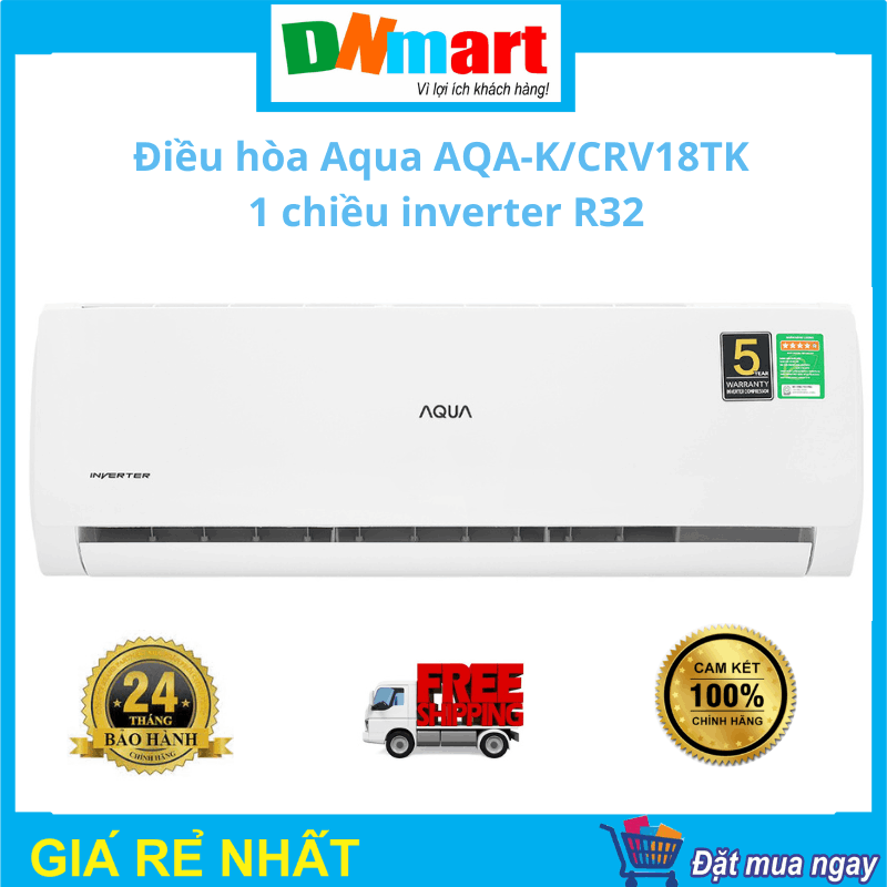 Điều hòa Aqua AQA-K/CRV18TK 1 chiều inverter R32