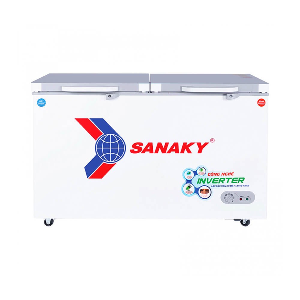 Tủ đông mát Sanaky VH-5699W4K 365/560L inverter dàn đồng 2 chế độ