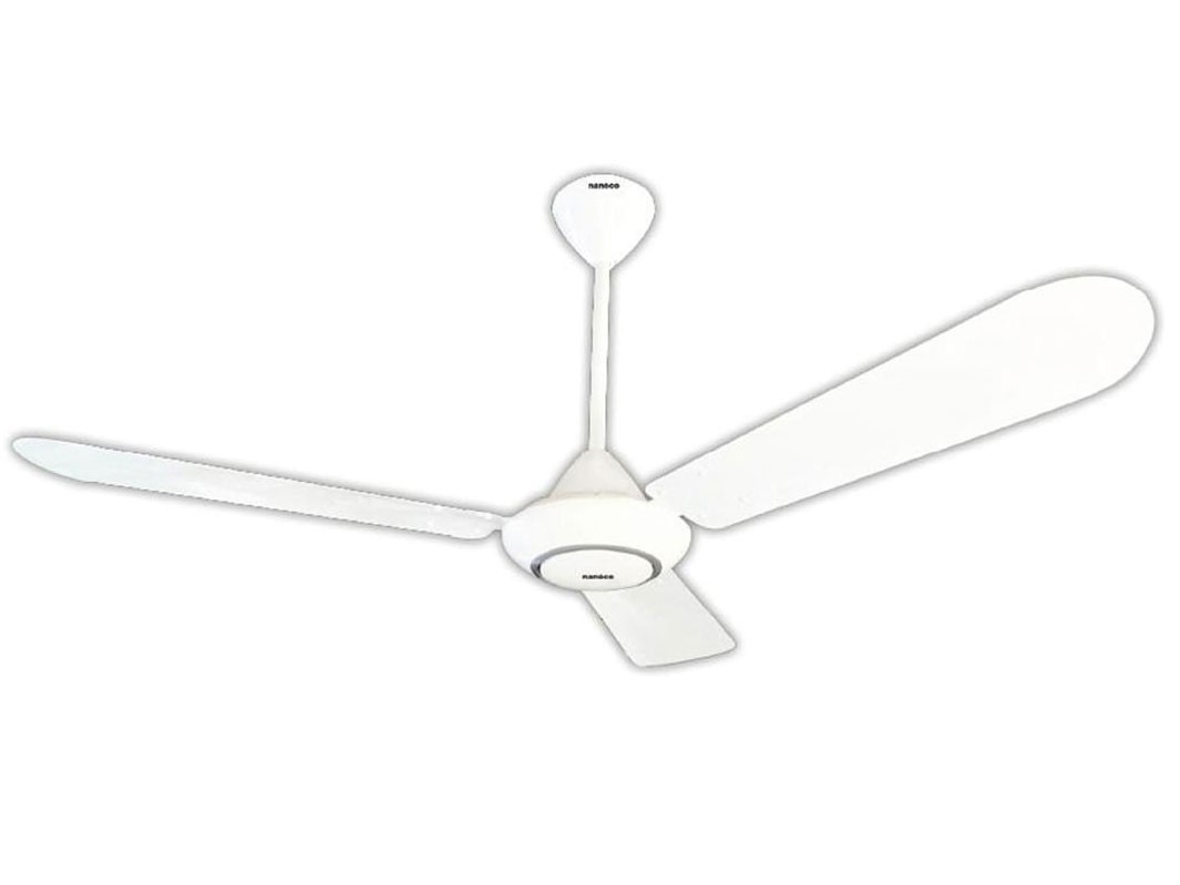 Quạt trần Nanoco NCF5631-W 3 cánh hộp số nổi, trục dài