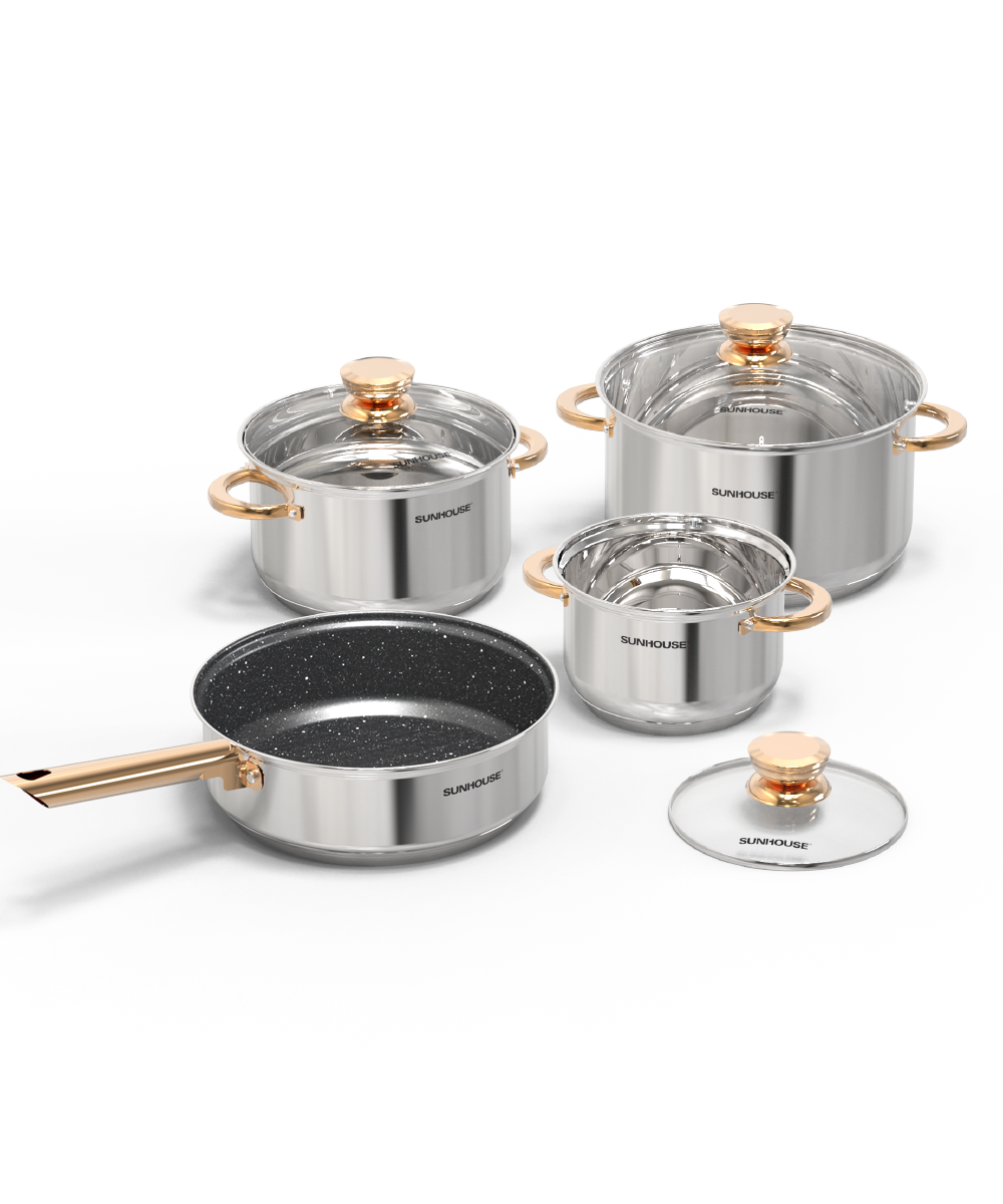 Bộ nối chảo inox Sunhouse SHG789 4 món