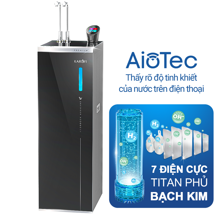 Máy lọc nước hydro ion kiềm Karofi KAE-S88 PROMAX tích hợp nóng lạnh