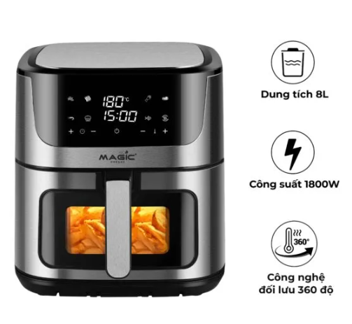 Nồi chiên không dầu Magic eco AC-129 8 lít, điện tử