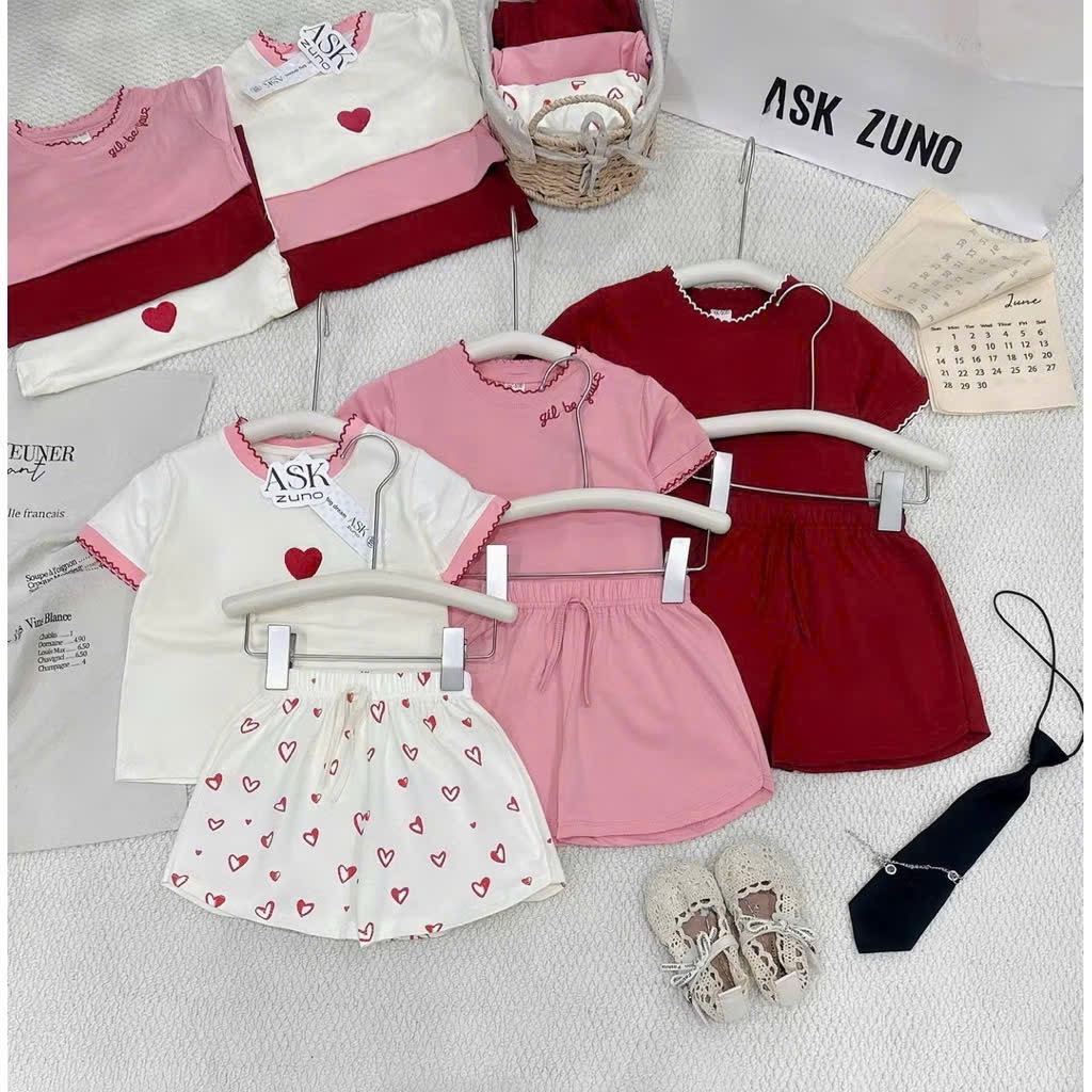 ￼sét 3 bộ côtton mát bé gái