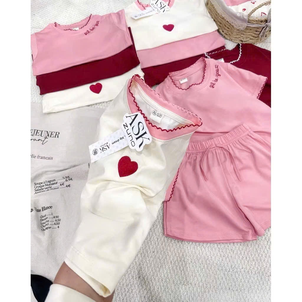 ￼sét 3 bộ côtton mát bé gái