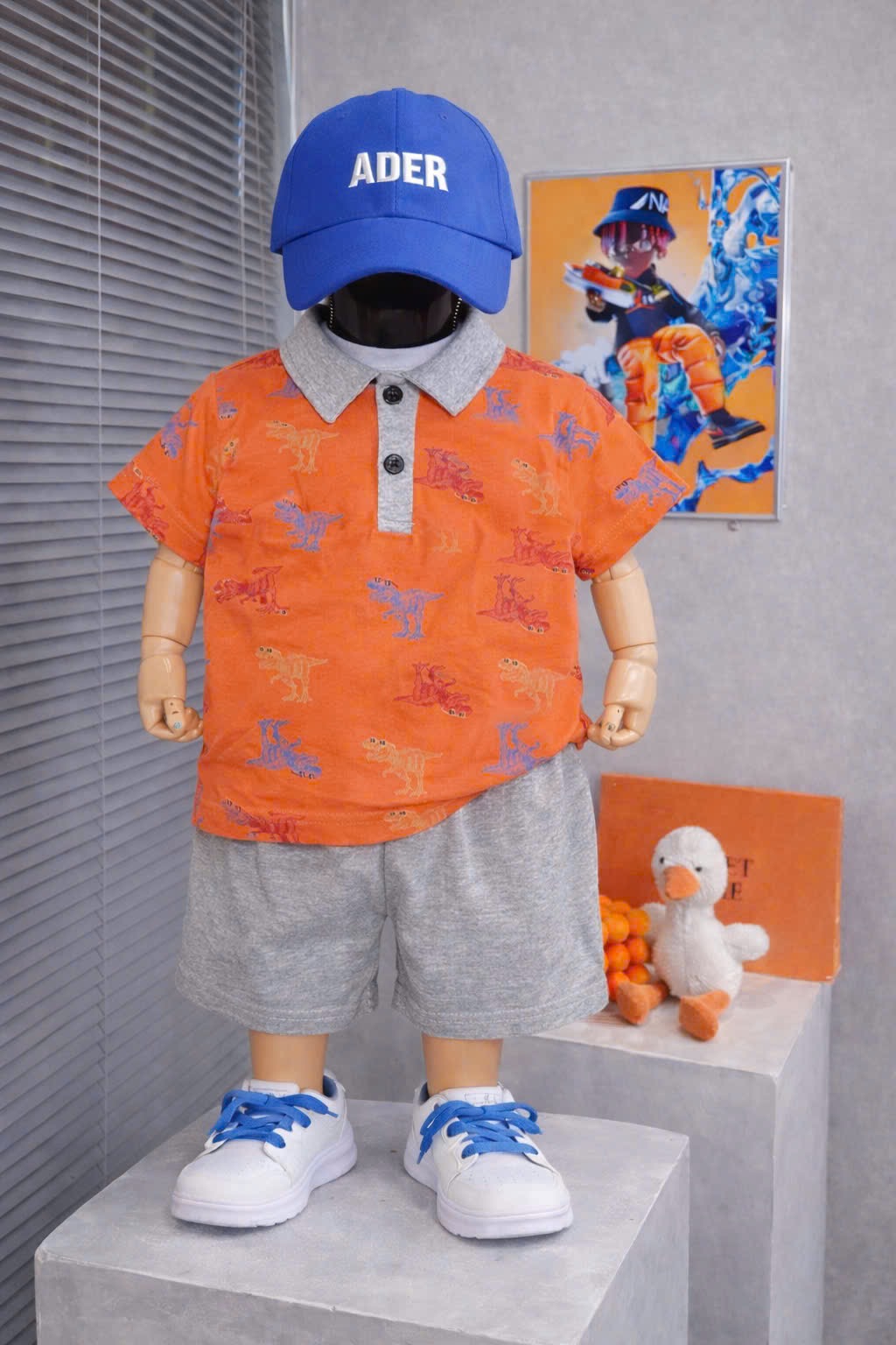 ￼sét bộ cotton zip raplang bé trai Cổ bẻ