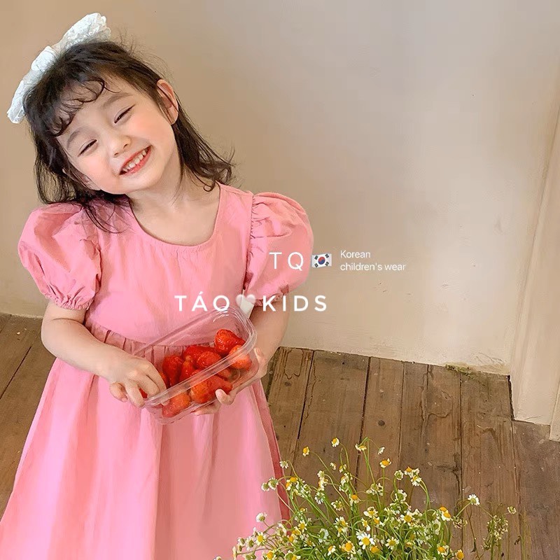 Váy hồng hở lưng tk cho bé