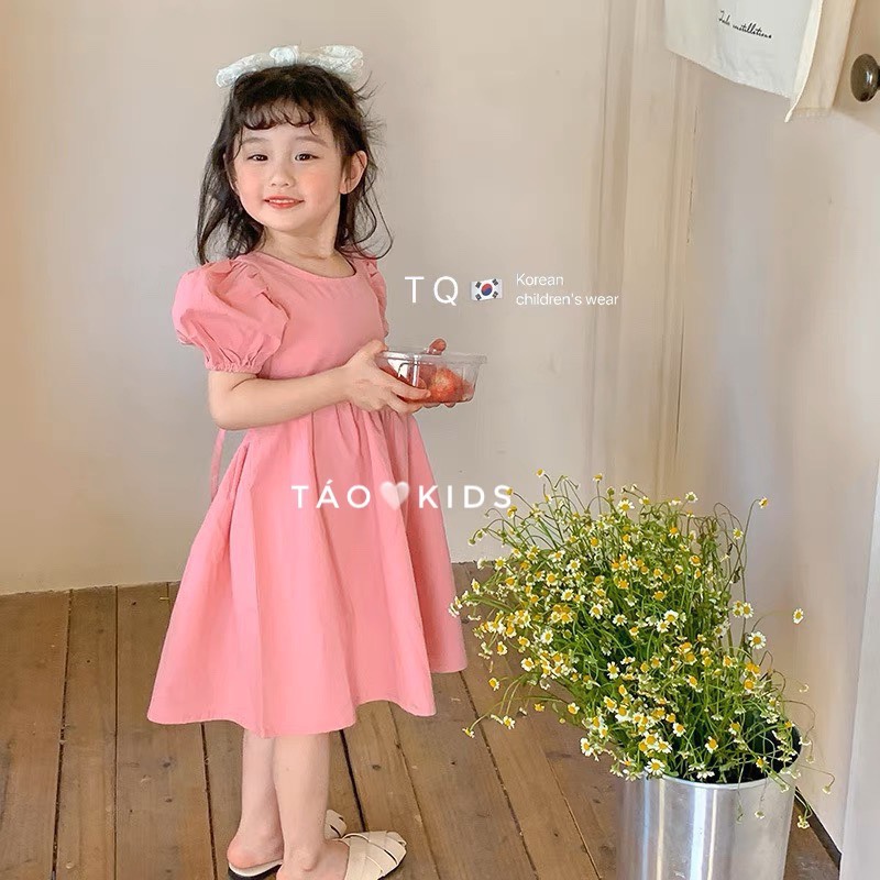 Váy hồng hở lưng tk cho bé