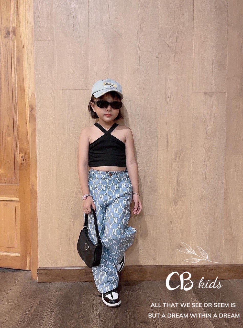 ￼bg24- bộ áo chéo dây quần (chân váy cb) cho bé