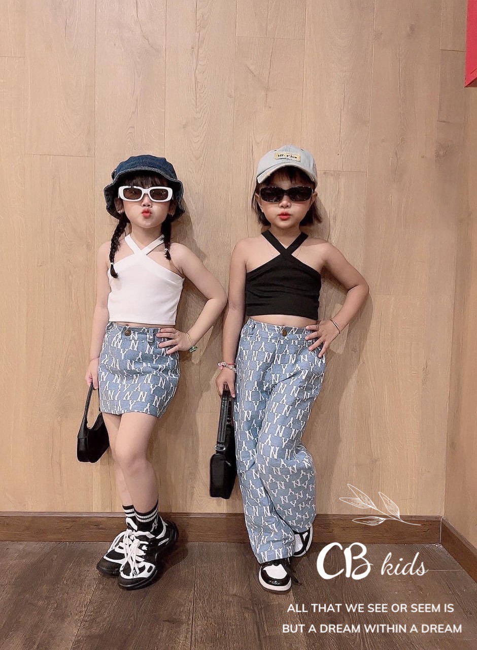 ￼bg24- bộ áo chéo dây quần (chân váy cb) cho bé