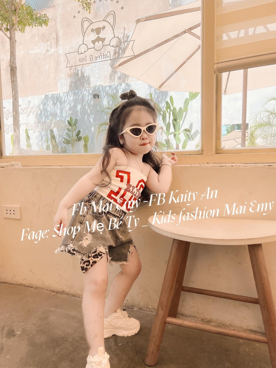 ￼bg36- bộ áo quây số 16 quần bò khói cho bé