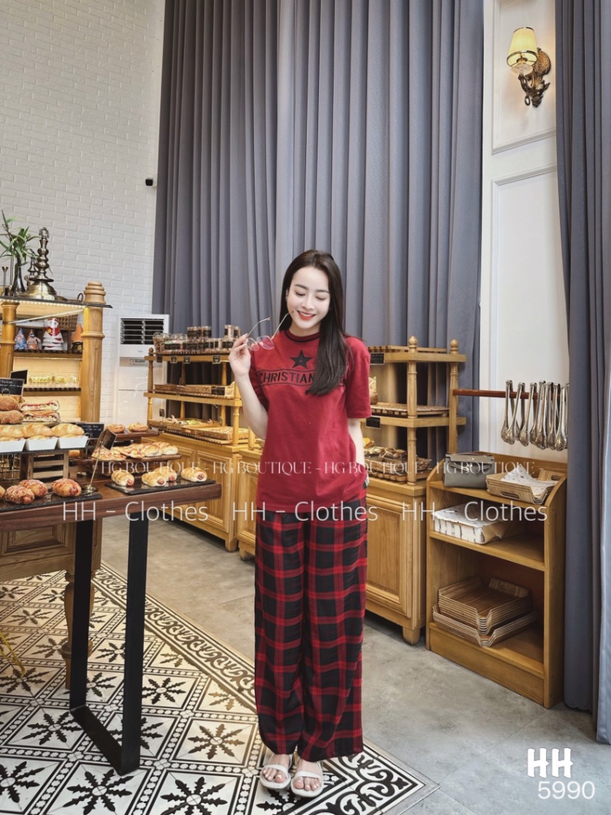 ￼Bg64- bộ áo ch.ris quần kẻ size đại cho bé