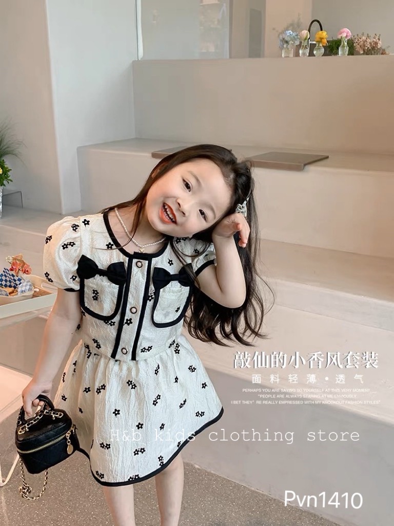 ￼bg68-bộ áo chân váy xốp có lót bé gái