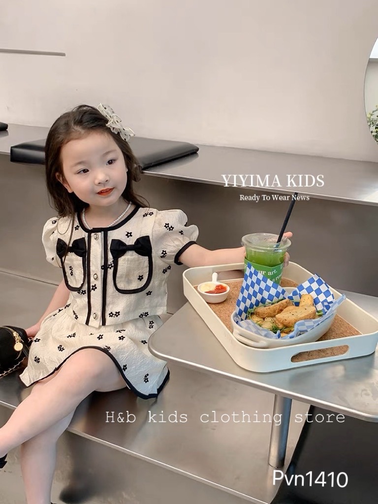 ￼bg68-bộ áo chân váy xốp có lót bé gái