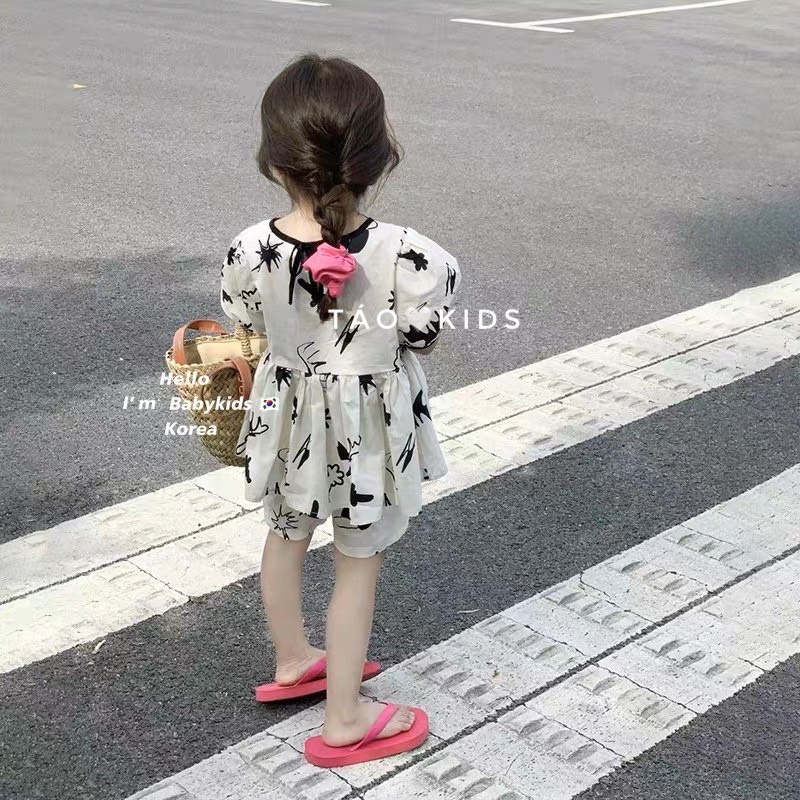 ￼bg81- bộ đũi babydoll lá bé gái