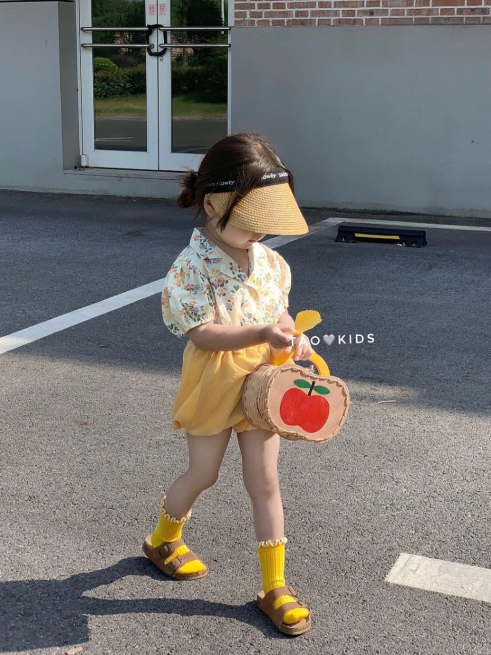 ￼bg87- bộ áo hoa cổ vest quần bồng bé gái