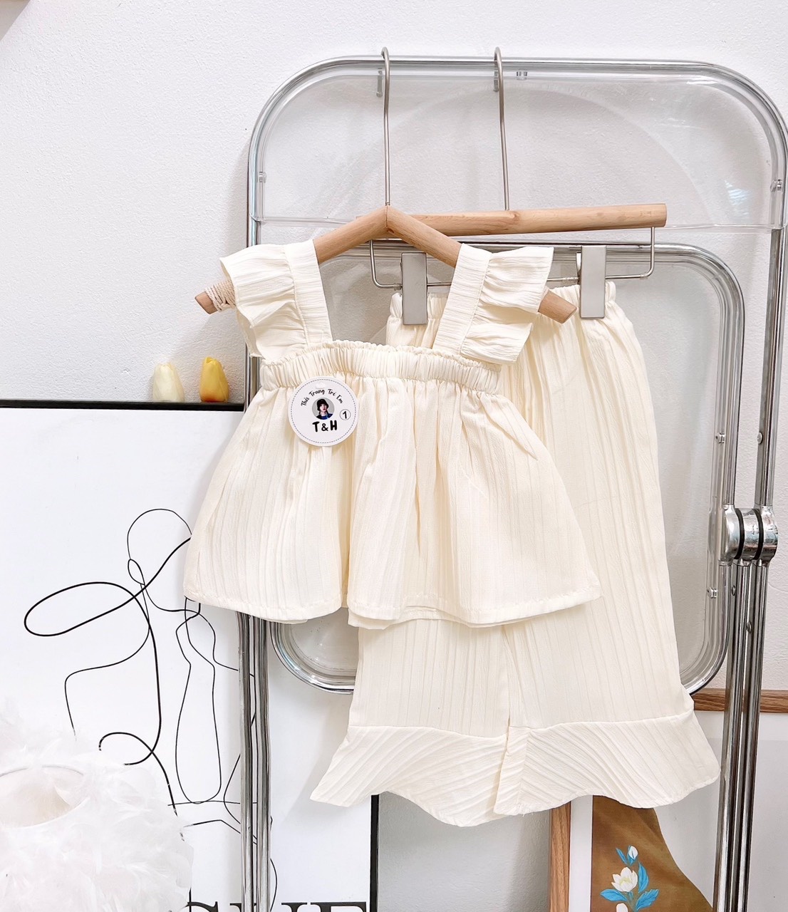 ￼bg123- bộ áo cánh tiên quần ống loe th cho bé