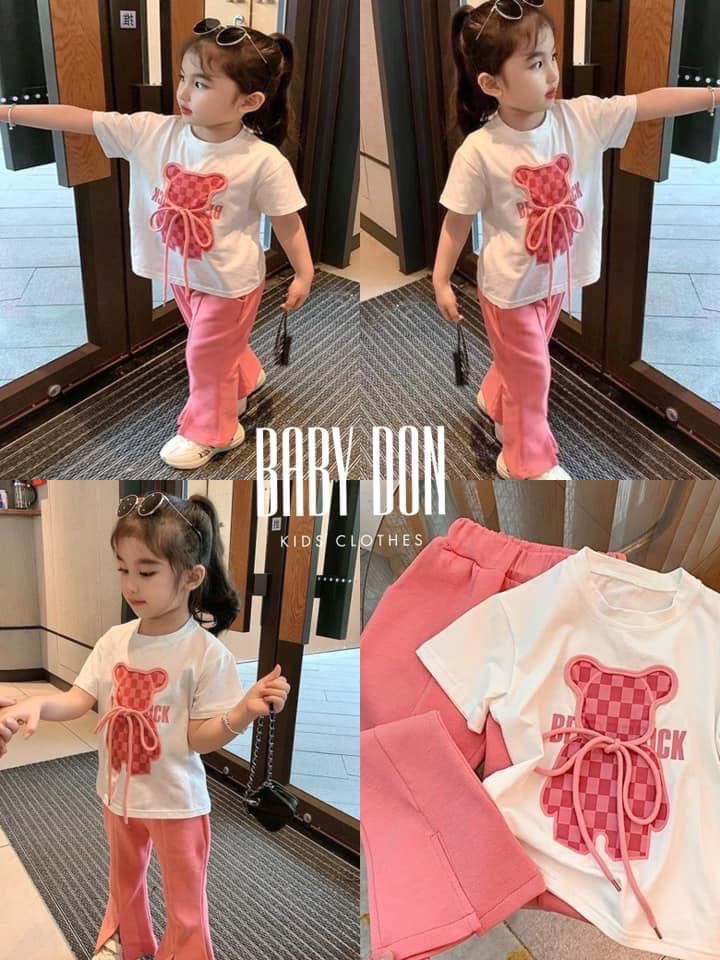 ￼bg121- bộ gấu quần umi hồng cho bé