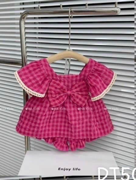 ￼bg118- bộ xốp caro cánh tiên cho bé