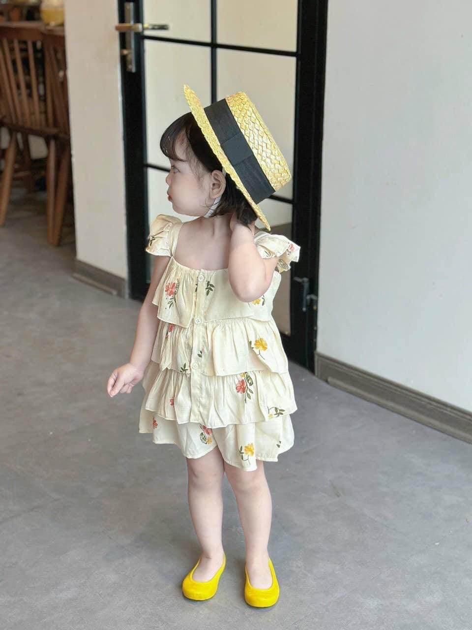 Bg274- bộ áo tầng cánh tiên mk bé gái