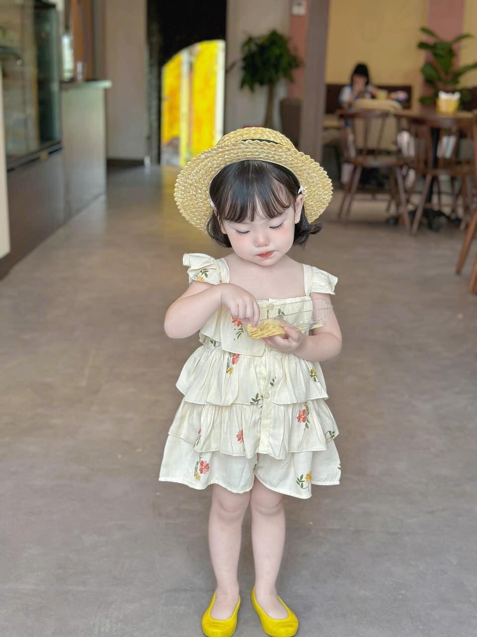 Bg274- bộ áo tầng cánh tiên mk bé gái