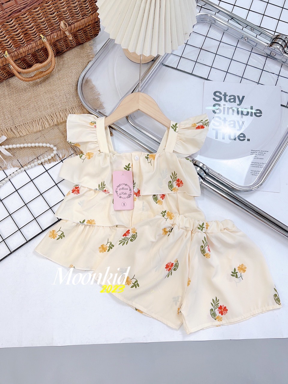 Bg274- bộ áo tầng cánh tiên mk bé gái