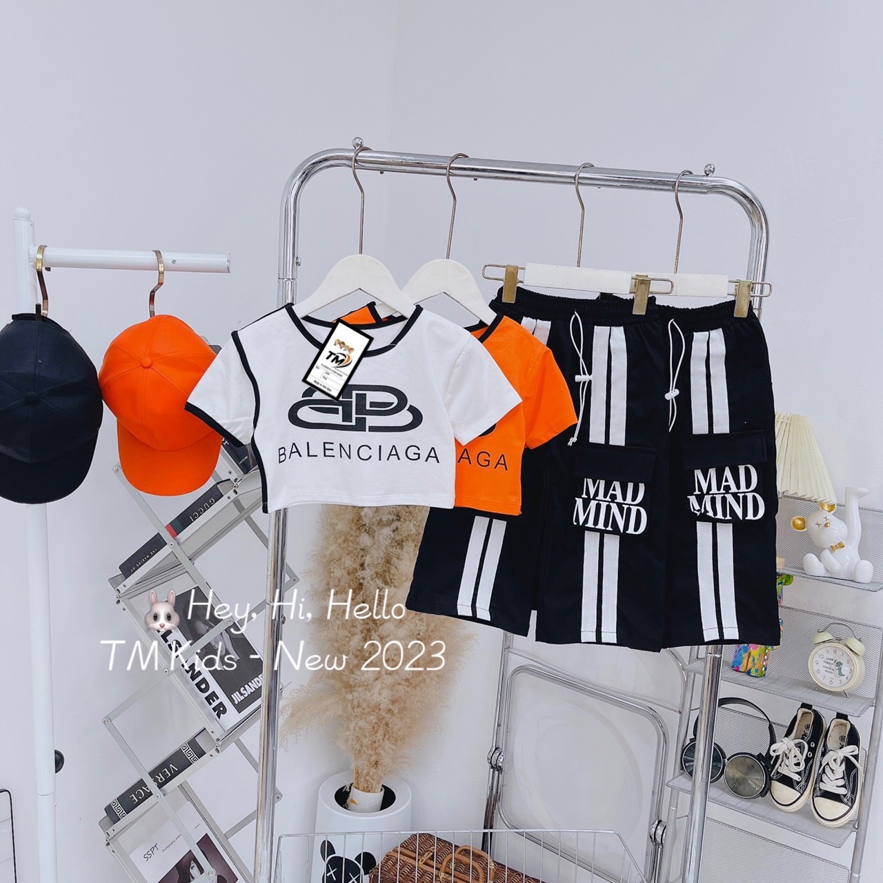 Bg406- sét 3 chi tiết crop bb quần kaki xuông bé gái