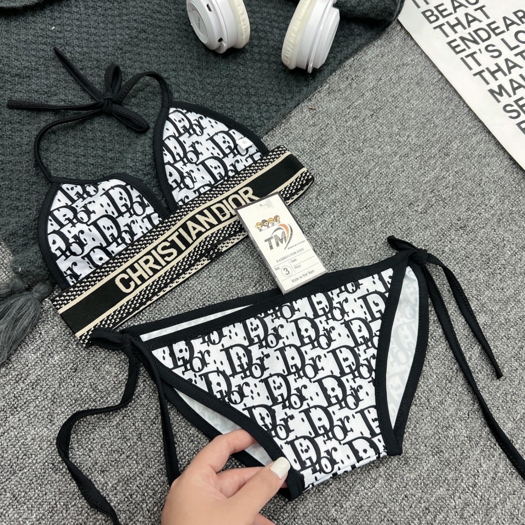 Bg429- sét 3 chi tiết bikini đ .o bé gái