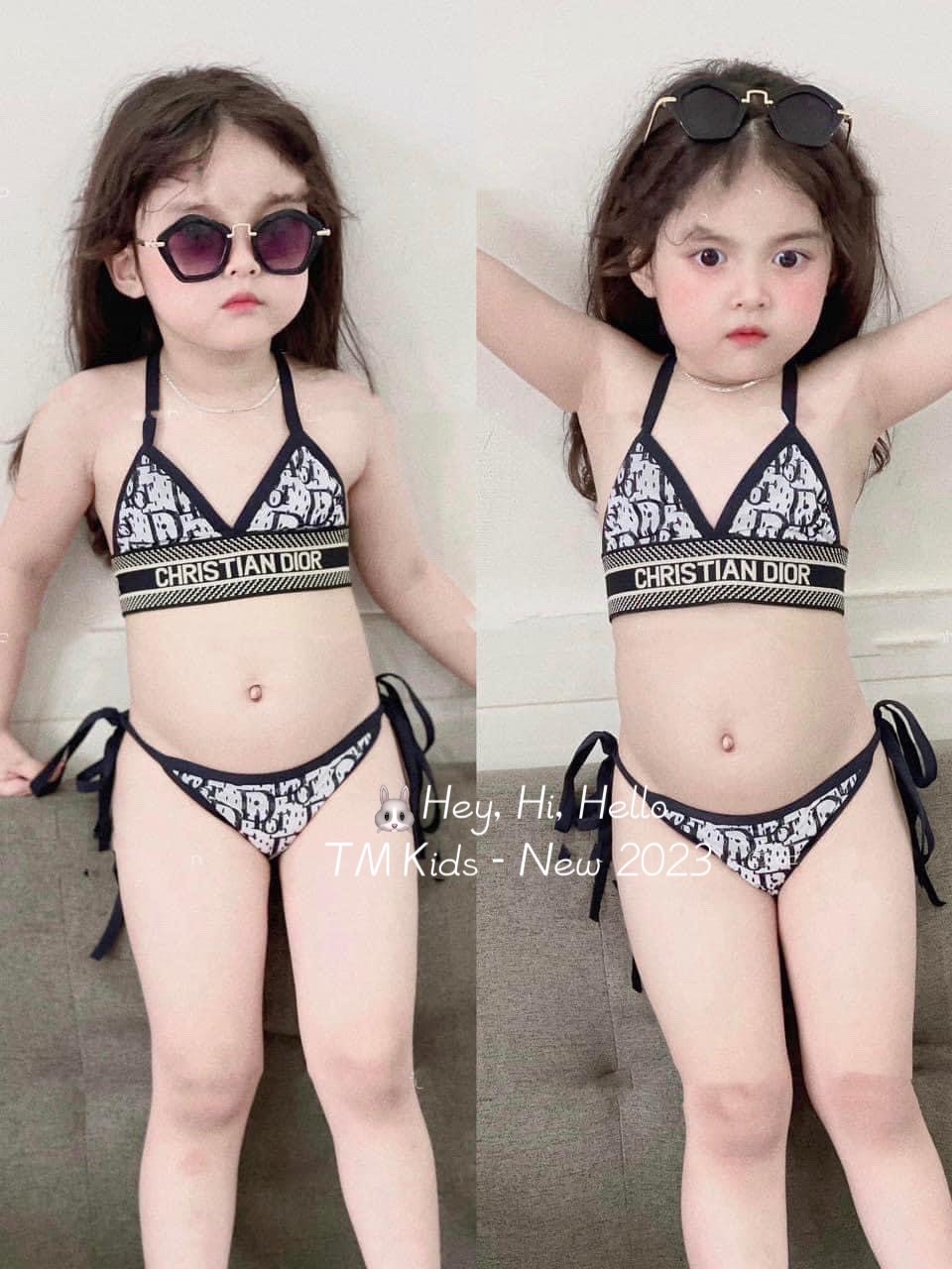 Bg429- sét 3 chi tiết bikini đ .o bé gái