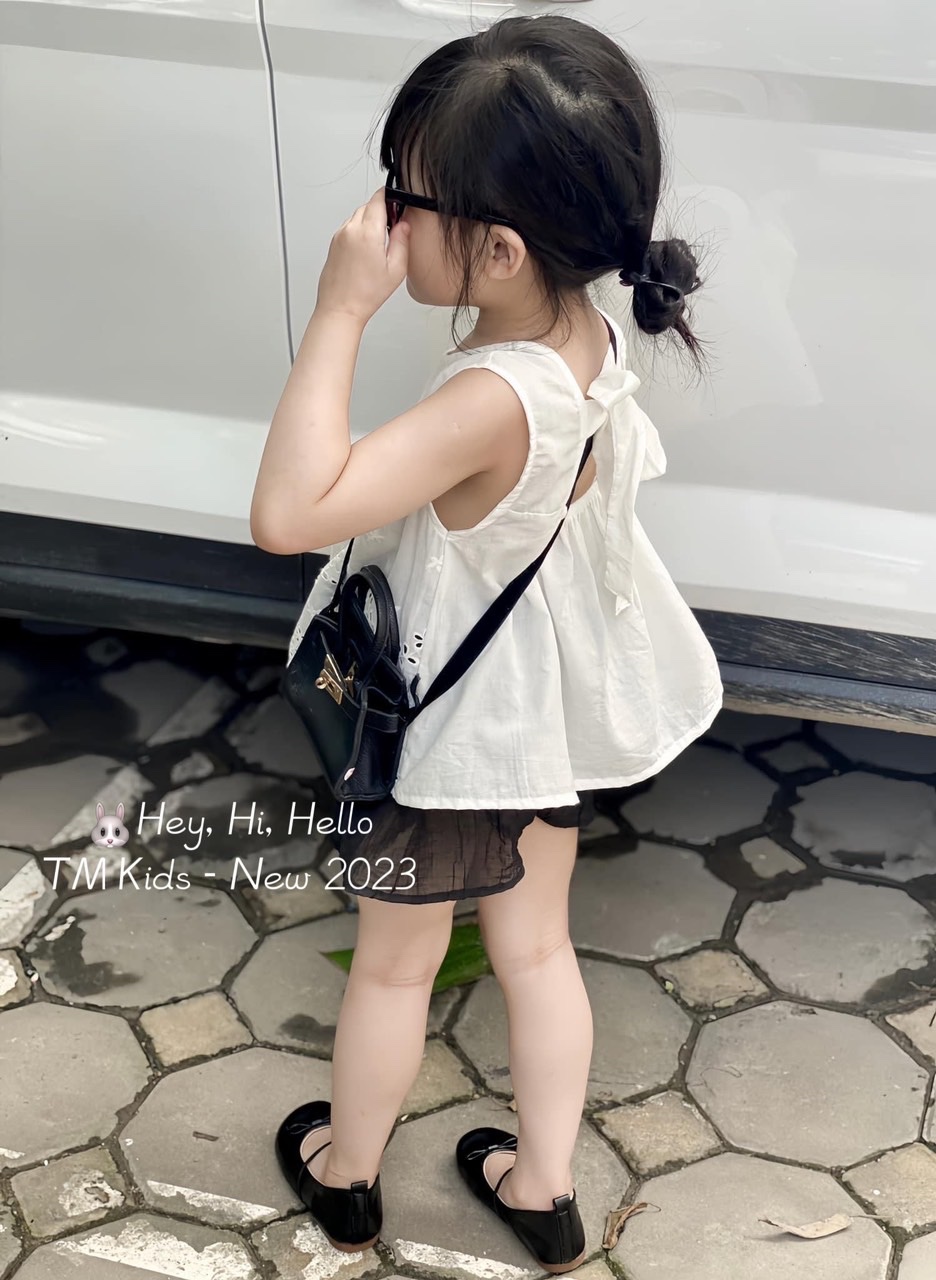 Bg518- áo babydoll quần giả váy tm cho bé