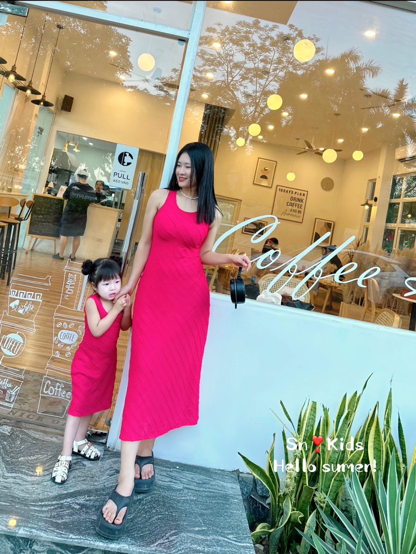 Bg530- vay body mẹ con hàng shop