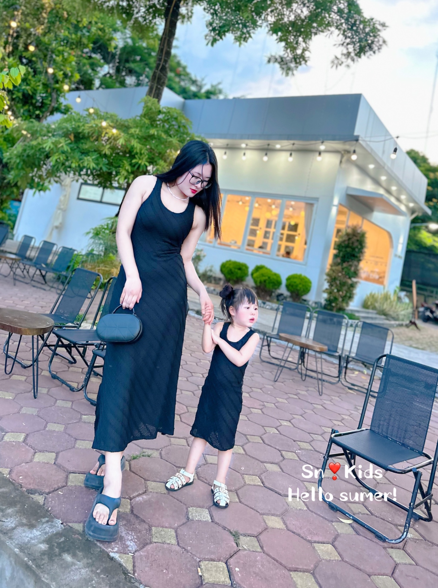 Bg530- vay body mẹ con hàng shop