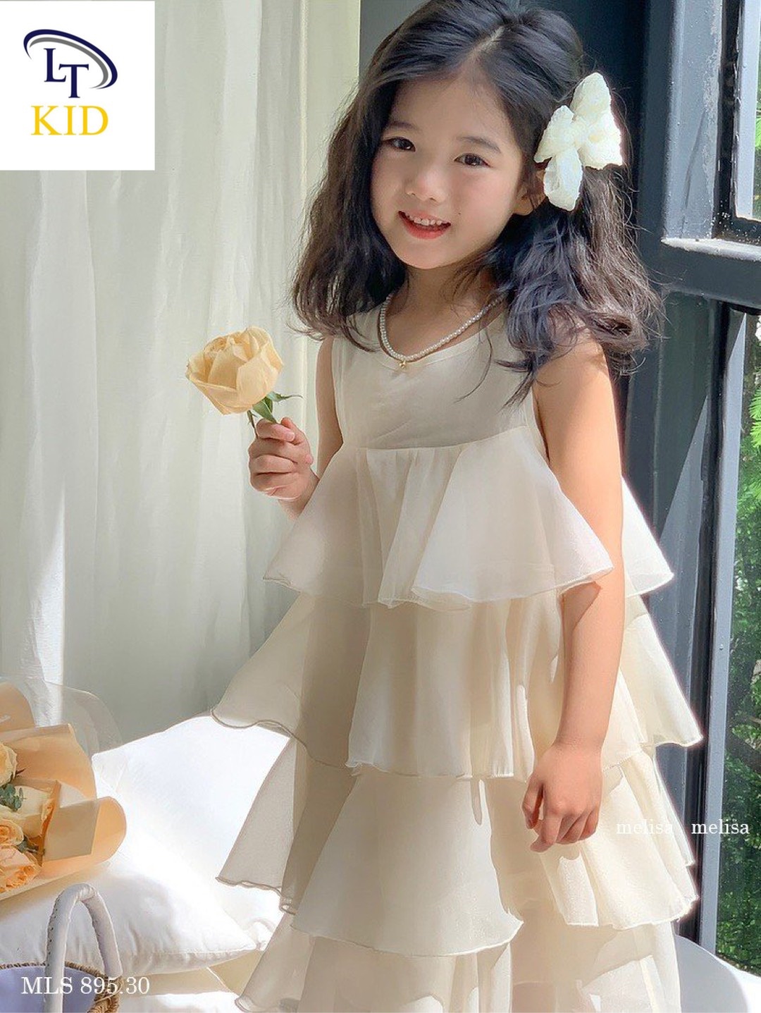 Bg538- váy tơ tầng lt cho bé