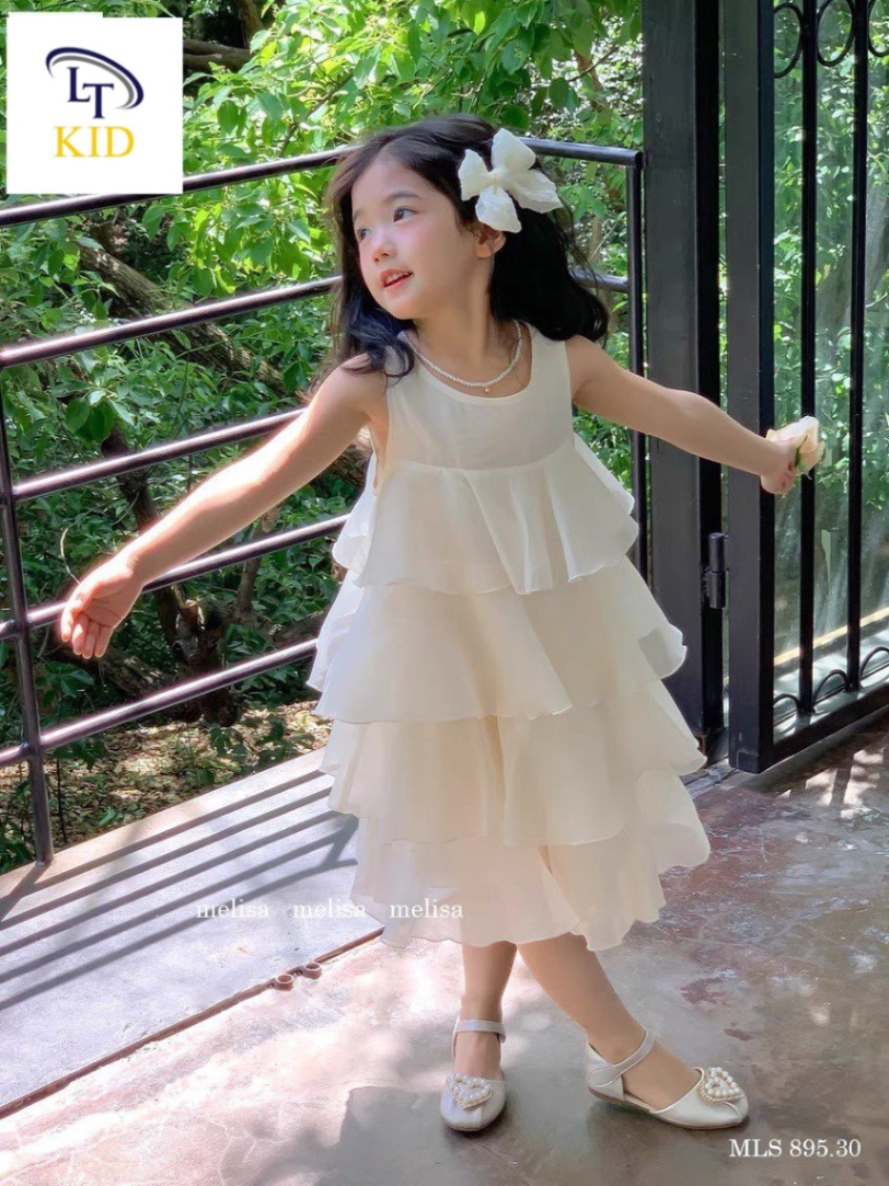 Bg538- váy tơ tầng lt cho bé