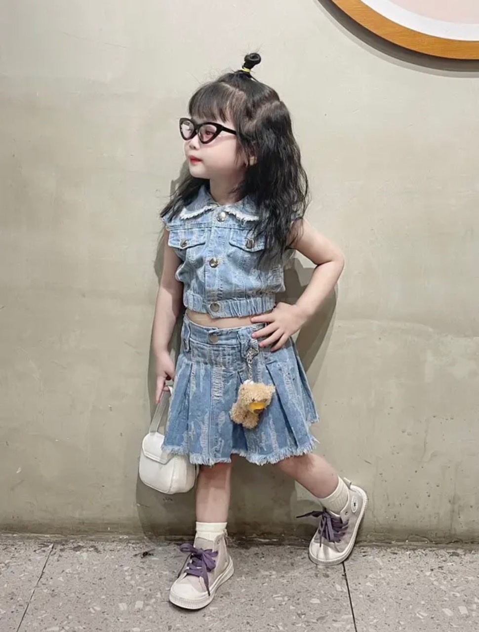 Sét bò crotop 3 chi tiết kèm gấu cho bé