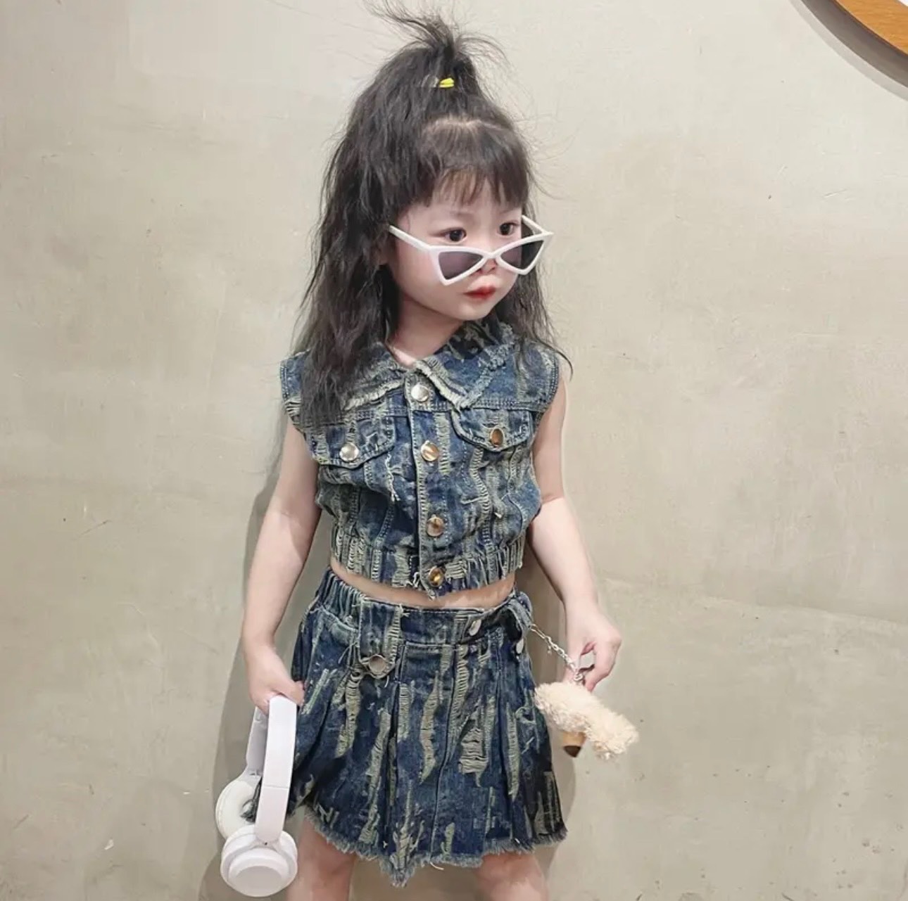 Sét bò crotop 3 chi tiết kèm gấu cho bé