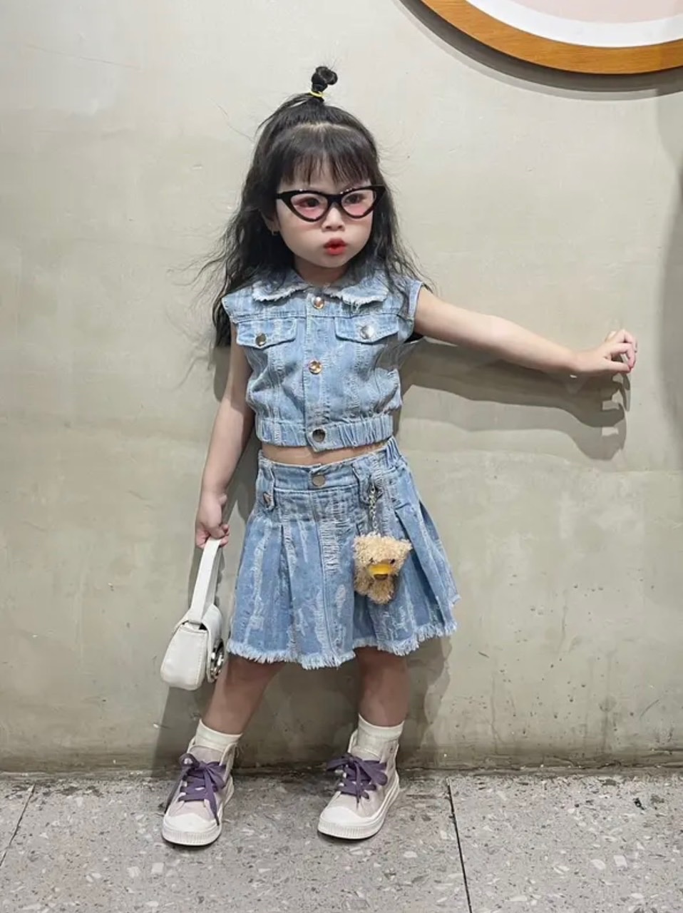Sét bò crotop 3 chi tiết kèm gấu cho bé