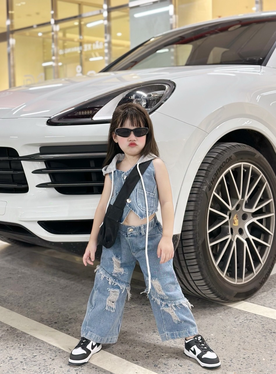 Bg710 SÉT BỘ BÒ MŨ CROP CHO BÉ