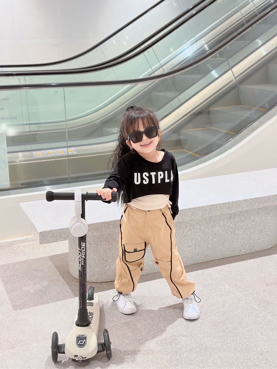 Bg712- sét 3 chi tiết just quần hiphop cho bé