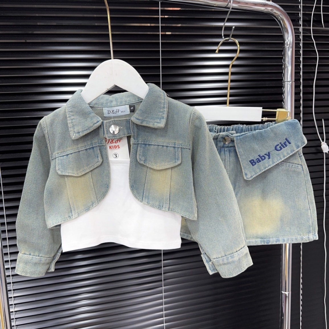 Bg717- sét 3 chi tiết bò cv chữ baby girl cho bé