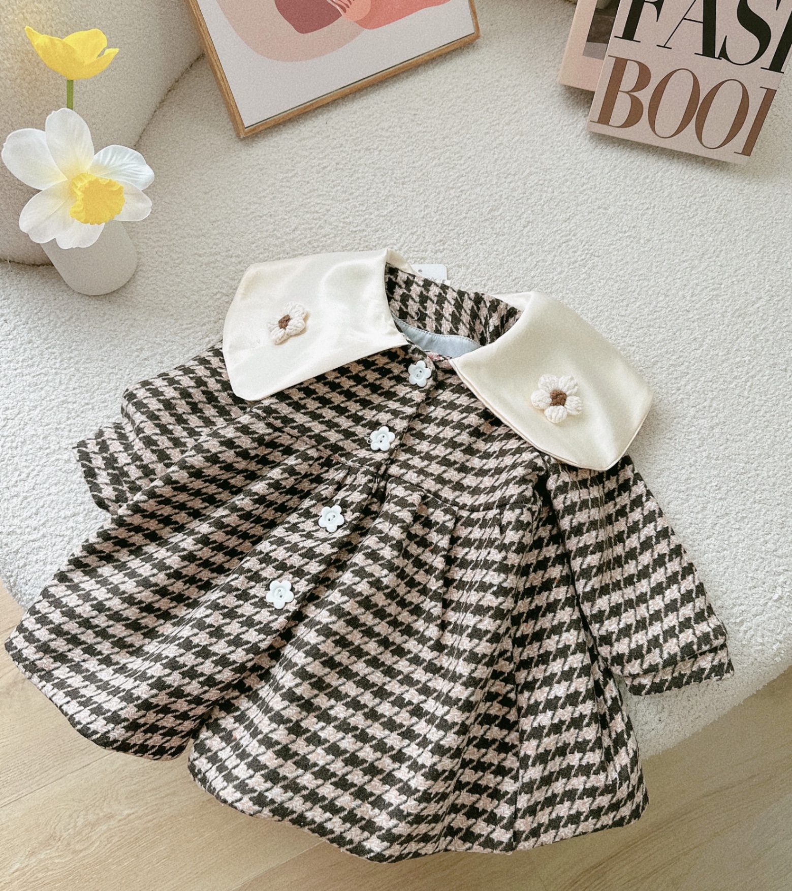 Áo dạ nhung hàng shop bé gái