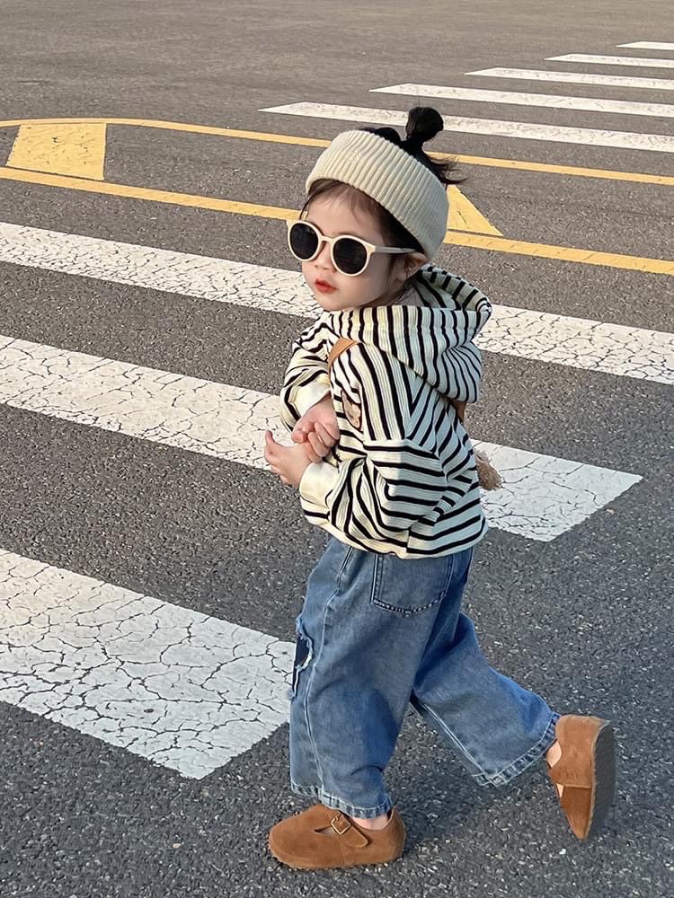 Sét áo mũ kẻ quần bò đắp cho bé