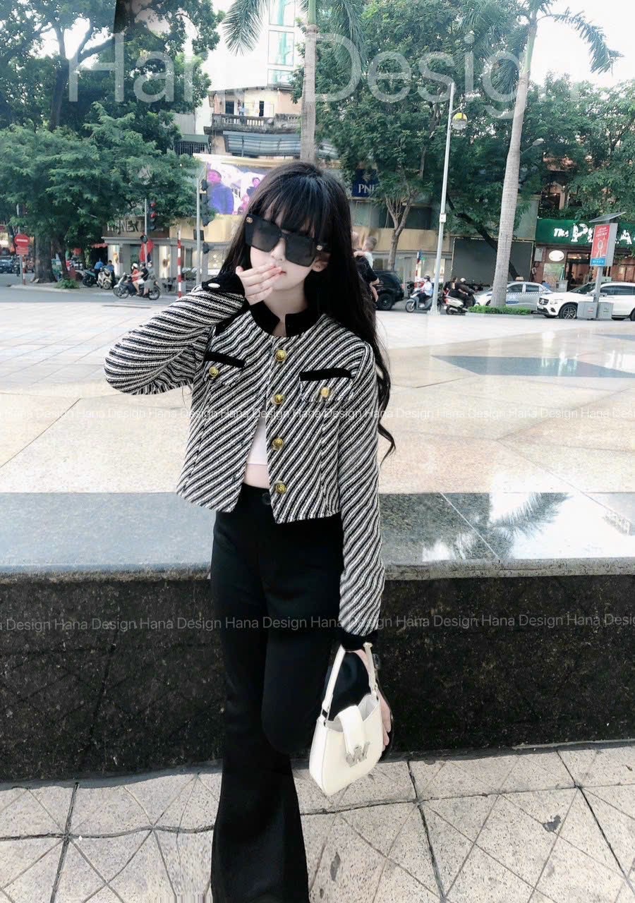 áo dạ sọc 2 lớp cho bé