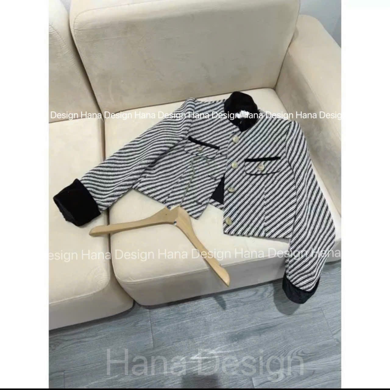 áo dạ sọc 2 lớp cho bé