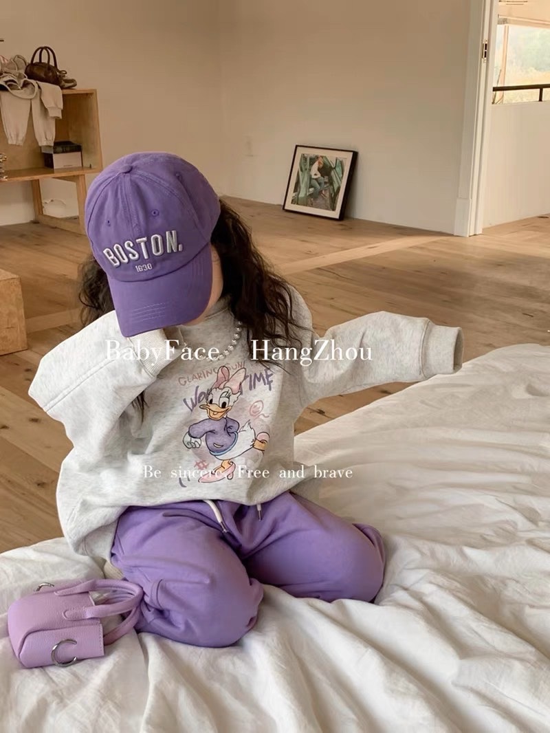 Sét 3 chi tiết áo donal quần tím cho bé