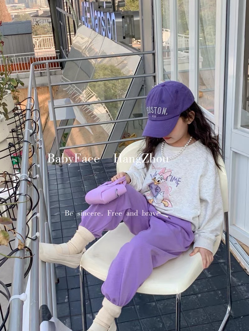 Sét 3 chi tiết áo donal quần tím cho bé