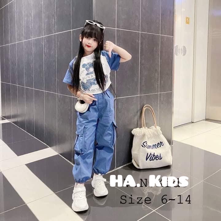 Sét thỏ hạt cườm quần bò hộp cho bé