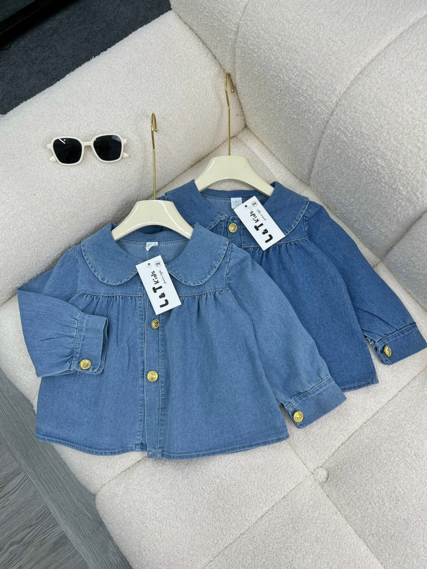 bộ bò cổ sen đậm nhạt cho bé