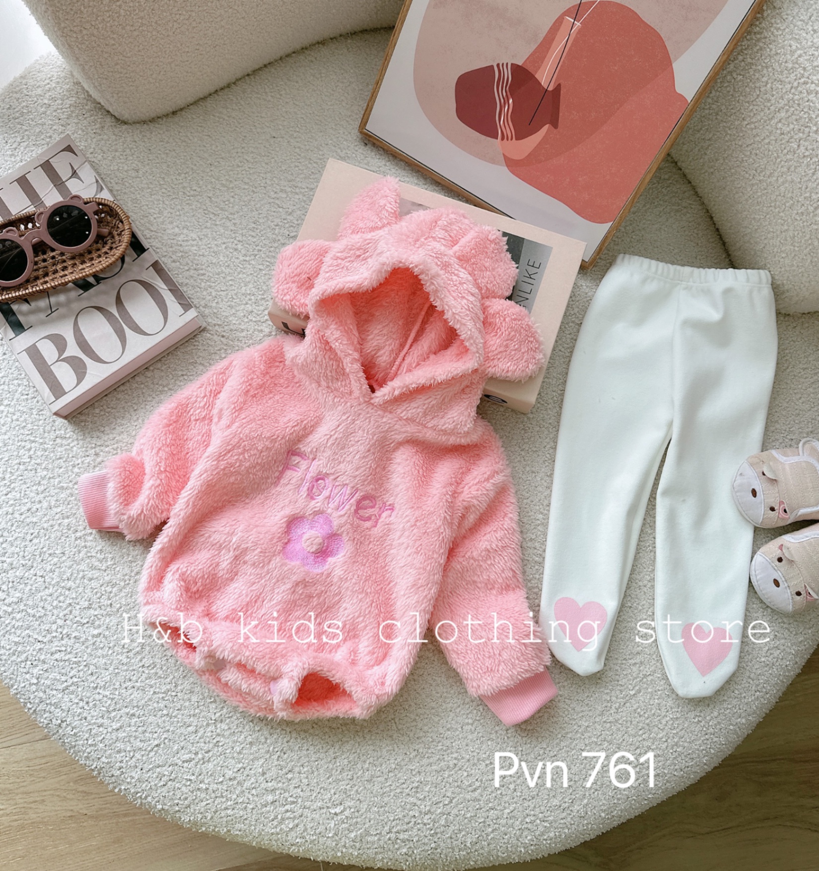 L2BODY LÔNG HỒNG THÊU HOA BÉ GÁI